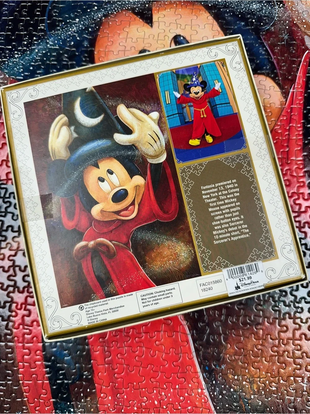 Disney Parks Series Signature Puzzle Sorcerer Mickey Mouse 1000 Pieces Fantasia